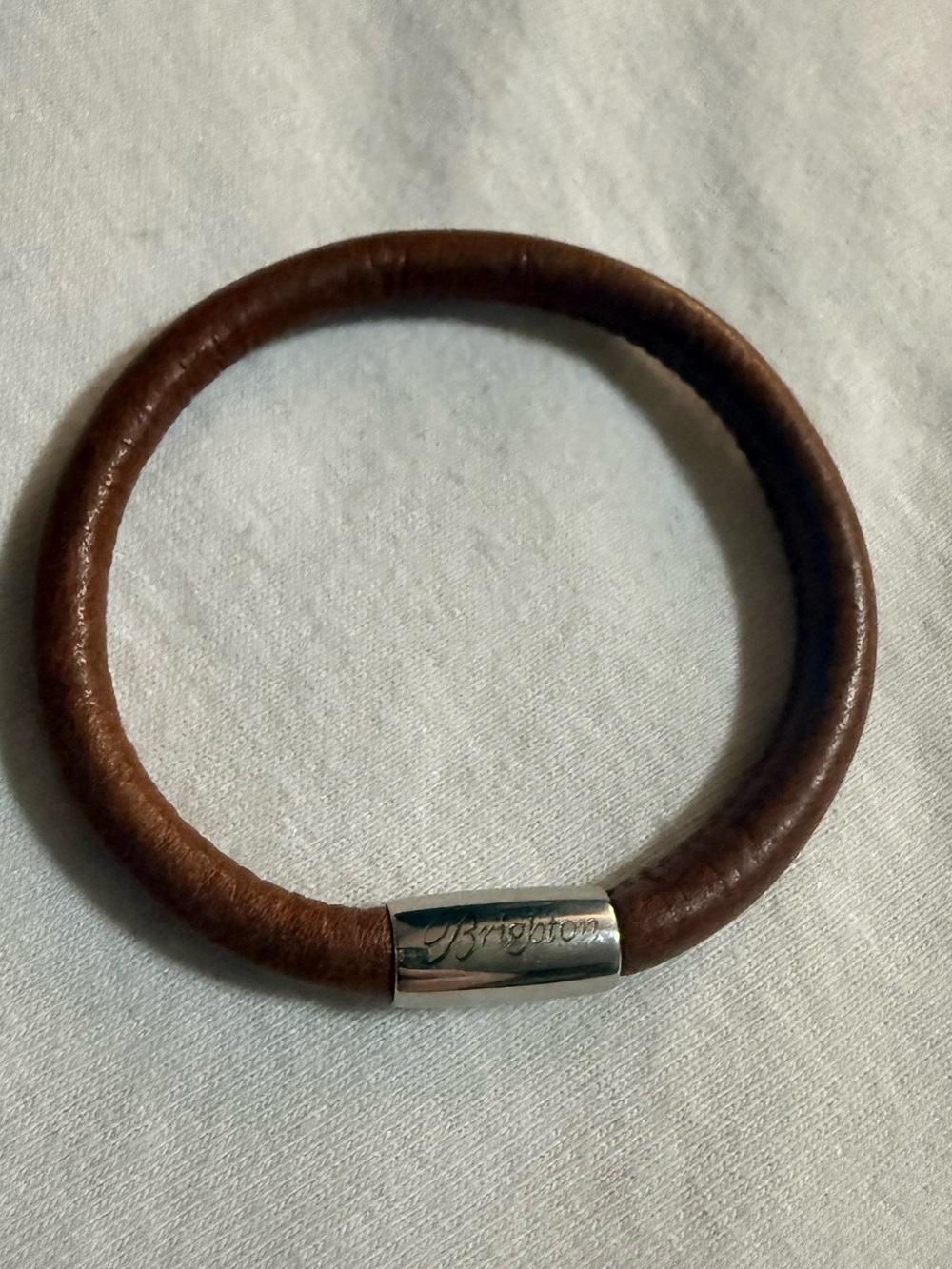 Brighton Woodstock Single Leather Bracelet Brown Size 6.5